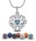 EUDORA Harmony Ball Aroma Oel Diffuser Aromatherapie Schmuck Anhänger Halskette Aromatherapie Kette Lavastein Perlen Ball 7 PCS，24