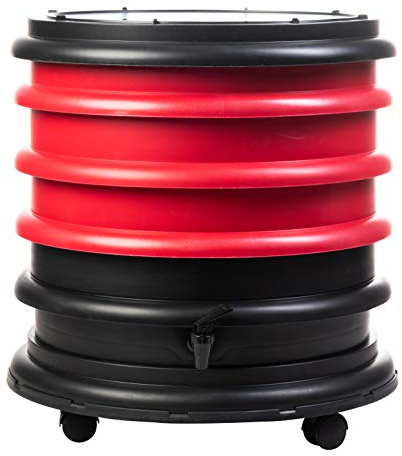 WORMbox | Lombricomposteur 3 Plateaux Rouge | 48 litres | Compostez Vos déchets organiques, Les vers de Terre/lombrics produisent du lombricompost