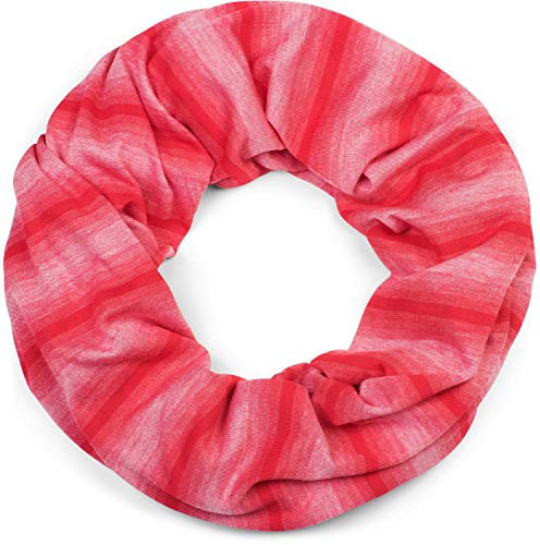 styleBREAKER Unisex Loop Schal mit Streifen Farbverlauf Muster Ton in Ton, Schlauchschal, Tuch 01016189, Farbe:Rot