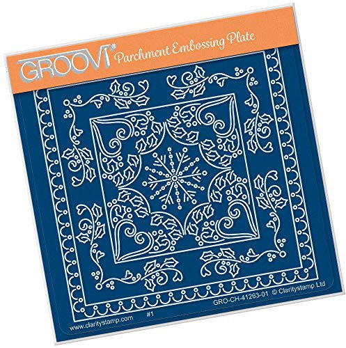 Clarity Stamps Tina's Christmas Snowflake Parchlet A6 Square Groovi Plate