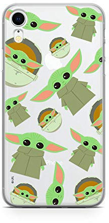 ERT GROUP Handyhülle für Apple iPhone XR Original und offiziell Lizenziertes Star Wars Muster Baby Yoda 006 optimal an die Form des Handy angepasst, teilweise transparent