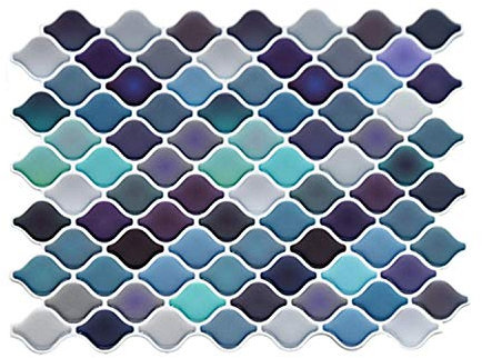 DIY Fliesen Aufkleber Wandtattoos 3D Mosaik Küche Bad Fliesendekor Aufkleber Wandaufkleber Wandsticker 4 Stück 25 x 21.3 cm