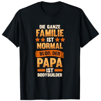Lustig Papa Bodybuilder Sport Vatertag Spruch Kraftsport Gym T-Shirt