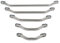 Nautika Edelstahl Handlauf 354-708 mm Ø 19, 22, 25 mm Reling zum nachrüsten, Boot Bootsreling Halte-Griff Halterung Größe 708 mm Ø 25 mm