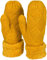 styleBREAKER Damen warme Winter Strick Fäustlinge, Handschuhe mit Rauten Muster, Thermo Fleece, Strickhandschuhe 09010031, Farbe:Curry