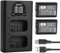DSTE NP-FW50 Rechargerable Battery (2-Pack) and Smart LED Dual USB Charger Compatible with Sony Alpha a6500, a6300, a6000, a7s, a7, a7s ii, a5100, a5000, a3000