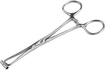 BEAUTY PLUS Septum Ear Nose Lip Tongue Forceps Clamp Body Piercing Nose Forceps - Choose from 2 Models (15cm)