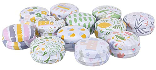 HEALLILY 12 Unidades de Caja de Lata Pequeña de Metal para Velas Recipiente de Cocina para Guardar Velas Tarros para Galletas Hojalata con Tapa para Té Azúcar Especias