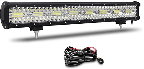 Willpower 23 Zoll 58CM 480W Led Arbeitsscheinwerfer Bar Led Scheinwerfer 12V 24V Wasserdicht Flutlicht Spot Combo Led Bar für Offroad Auto Traktor Zusatzscheinwerfer Rückfahrscheinwerfer mit Kabelbaum