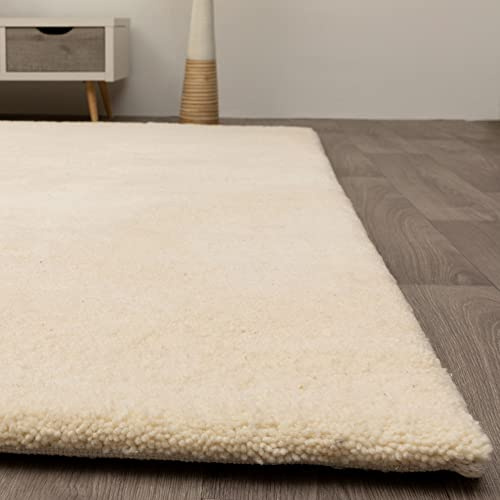Steffensmeier Berber Teppich FES | Schurwolle | Handgeknüpft | 15/15 Triple | Uni, Größe: 140x200 cm