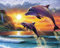 MT Majami Diamond Painting DIY 5D Diamantmalerei Delfine am Strand 30x40 cm Gemälde Wanddekoration Gemälde Freizeitspaß Erwachsene Jugendliche
