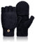 Fingerlose Handschuhe Damen, Winter Convertible Fäustlinge Handschuhe Plüsch Half Finger with Flip Top Handschuhe Warm Sport Fingerhandschuhe für Damen Herren und Teenager