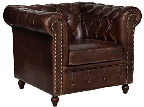 ATMOSPHERA CREATEUR D'INTERIEUR Sillón Chester Cuero marrón