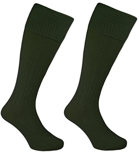 OnlyBee Mens Scottish Kilt Socks - 3 Colours (Green)
