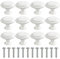 MengH-SHOP Cabinet Knob Round Door Knobs 30mm Mushroom Shape Pull Handle with Screws for Cabinet Wardrobe Drawer Cupboard 12 Pieces White