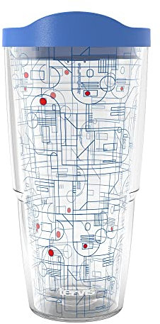 Tervis Star Wars R2D2 See Through De Too Made in USA Double Walled Insulated Tumbler Travel Cup Keeps Drinks Cold & Hot, 24oz, Classic