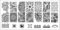 Nail-Art - Stamping-Schablone BC-10 - Nail Stamping - Nagel Kunst Template Schablonen