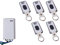 Schartec Minireceptor universal para puerta de garaje con 5 x mando a distancia receptor 433 MHz para puerta de garaje