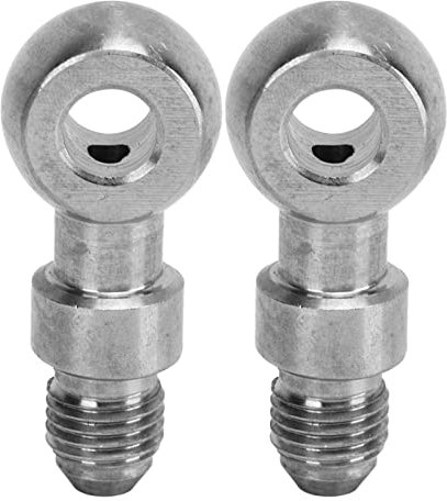 1 Paire De Raccords D'adaptateur De Banjo à œil, Boulon Banjo D'alimentation En Huile AN4 Raccord D'adaptateur De Banjo De Frein Droit En Acier Inoxydable