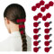 Set di Fermagli per Capelli Mini Rosa Rossa NICENEEDED Da 14 pz, Mollette per Gioielli con Fiori Carini, Forcine per Capelli con Decorazione Floreale Vintage Antiscivolo per Donne e Ragazze