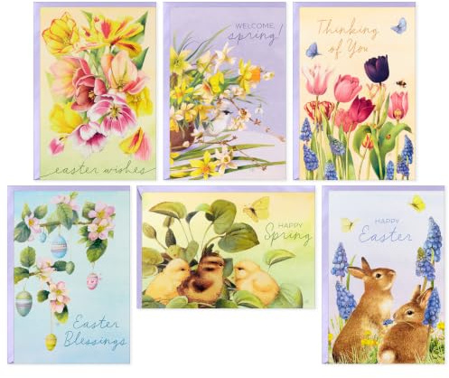 Hallmark Marjorlein Bastin Assorted Spring and Easter Cards (36 Cards with Envelopes)