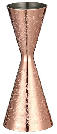 Cocktail Geek Double doseur à cocktail fin avec motif gravé (spiritueux plaqué cuivre)