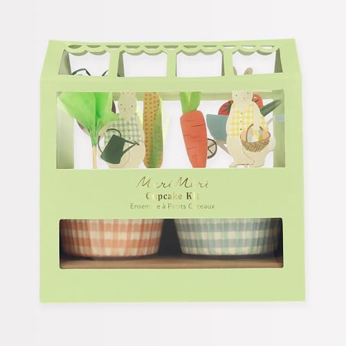 Meri Meri Bunny Gewächshaus-Cupcake-Set, 24 Stück