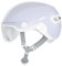 ABUS Stadthelm HUD-Y ACE - stylischer Fahrradhelm mit Visier und magnetischem, aufladbarem LED-Rücklicht - für Damen und Herren - Pure Lavender, Größe S