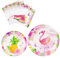 WERNNSAI 48PCS Flamingo Party Supplies Tropical Hawaiian Luau Party Decorations Party Plates Napkins Tableware Set for Kids Girls Baby Shower Birthday Party Decor Serves 16 Guests