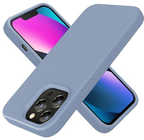 TIIXXE Silicone Case Compatible with iPhone 13 PRO Case Soft Ultra Slim Protective Shockproof Liquid Silicone Phone Case,Anti-Scratch Microfiber Lining, 6.1 light blue