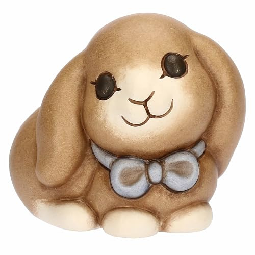 THUN Roger Hase mit Kleiner Schleife, Keramik, Kollektion Frühlingsgarten, 7,9 x 5,7 x 6,6 cm