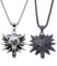 ARHZ 2 Stück Wolf Kette Herren Mit Wolfskopf, Halskette Wolf, Wolf Paw Anhänger, Wikinger Halskette, Königskette Amulett Edelstahl Herrenschmuck Wizard Punk Für Männer(Schwarz/Silber)