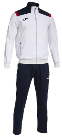 Joma Herren-Trainingsanzug Toledo, Weiß/Marineblau, Small