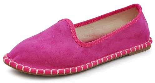 IF Fashion Ballerine Friulane Scarpe Veneziane da Donna in Velluto Sintetico M526 Fuxia N.39