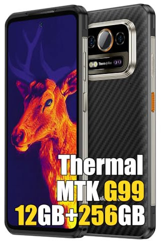 Ulefone Armor 25T 4G Rugged Smartphone Termocamera, 12GB+256GB+2TB MTK G99 Android 14 Telefono Robusto, 64MP+33MP, 6500mAh, 6.78 FHD+ Cellulari Resistente IP68 NFC 4G LTE Ricarica Wireless