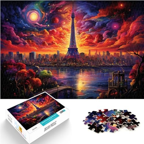 Puzzle für Erwachsene, 1000 Teile, leuchtender Tokyo Tower und Stadtzentrum in Japan, für Erwachsene und Kinder ab 12 Jahren, Holzpuzzle für Erwachsene, Lernspielzeug, Größe: 50 x 75 cm