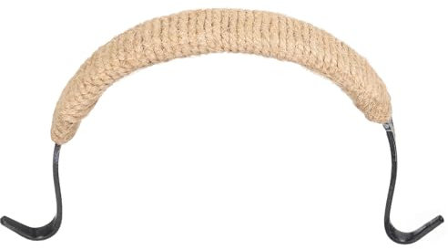 sourcing map Metal Tea Pot Handle Rope Wrapped Handle U-Shape Handle Replacement for Span 3.5-4.5 Inch Ceramic Pottery Teapot Kettle Accessories Supplies, Black