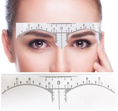 minkissy 100stücke Teiliges Einweg Augenbrauenlineal Transparentes Messwerkzeug Für Präzise Microblading Und Tattoo Positionierung Profi Augenbrauen Schablone Für Anfänger Und Kosmetiker