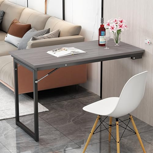 Hssnbkg Klappbarer Wandtisch, klappbarer Wandtisch, Platzsparender Wand Klapptisch, Laptoptisch, Schwimmender Esstisch für Esszimmer Wohnzimmer Küche(120×60×75cm)