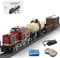 Lumitex City Lokomotive Bausteine, RC Lokomotive und Güterzug, 2171 Teile Güterzug Zug Klemmbausteine Kompatibel mit 60198