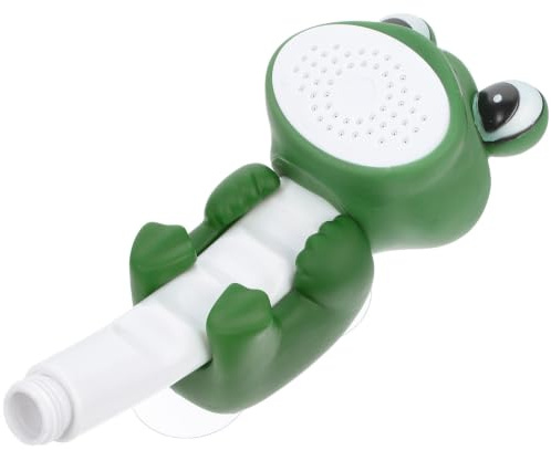 Gatuida Pommeau de Bain pour Garçon et Filles de Grenouille Cartoon Vert en Abs et Vinyle, Économiseur D'eau Bain des Bébés Préscolaires