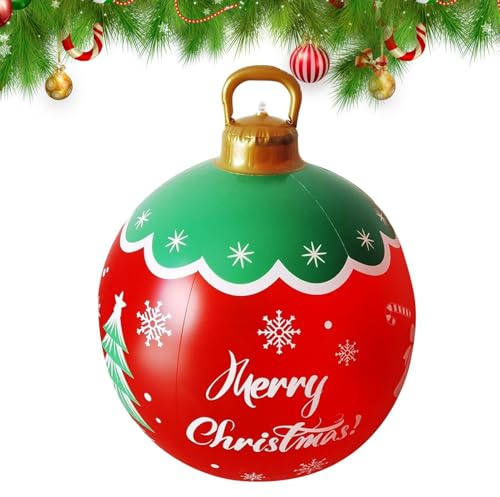 Rrlihjgu Aufblasbare Weihnachtskugel | Große aufblasbare Weihnachtskugel