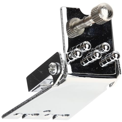 Saitenhalter für 5-saitiges Banjo aus Metall Silber | Ersatzteil, Stabile Ausführung für Banjo Lovers, Inklusive Installationszubehör