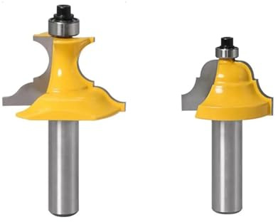 2pcs 1/2Shank 12mm ShankWainscoting Roman Ogee Pedestal Router Bit C3 Carbide Tipped Wood Cutting Tool Woodworking Bits(12mm shank)