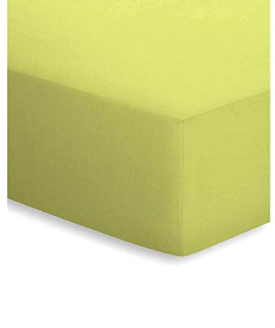 Mako-Jersey Bettwäsche Aloe Vera in 49 Farben und 4 Größen schlafgut 50041, 100% Baumwolle, Kiwi, 90 x 190 cm