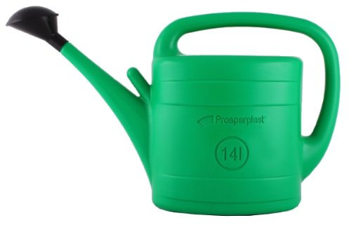Arrosoir en plastique ovale vert 14L classique pour l'arrosage des plantes