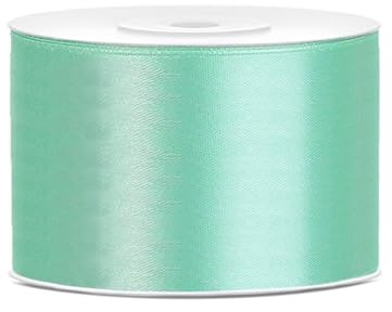 Satinband, mint, 50 mm x 25 m, Schleifenband Dekoband