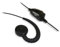 Kenwood KHS-34 C-Ring Ohrhörer-Aufhänger mit PTT und Clip Mikrofon (Single Pin) für PTK-23K ProTalk, schwarz, S