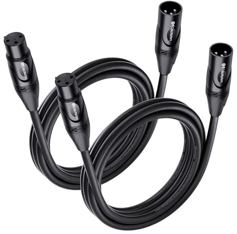 Cable Matters 2-Pack Premium XLR to XLR Microphone Cable 1.8m, XLR Cables, Mic Cable, XLR Cable