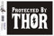 INDIGOS UG - Aufkleber Autoaufkleber - JDM Die Cut - Protected by Thor - 200x120mm gelb Auto Laptop Tuning Sticker Heckscheibe LKW